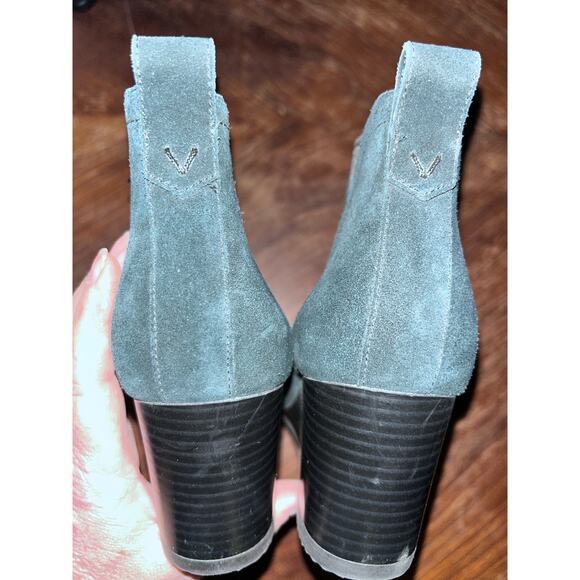 Vionic Paloma Suede Wedge Booties Black 8.5 Weather Resistant Zip Heel 2.75” NWT - Picture 7 of 8
